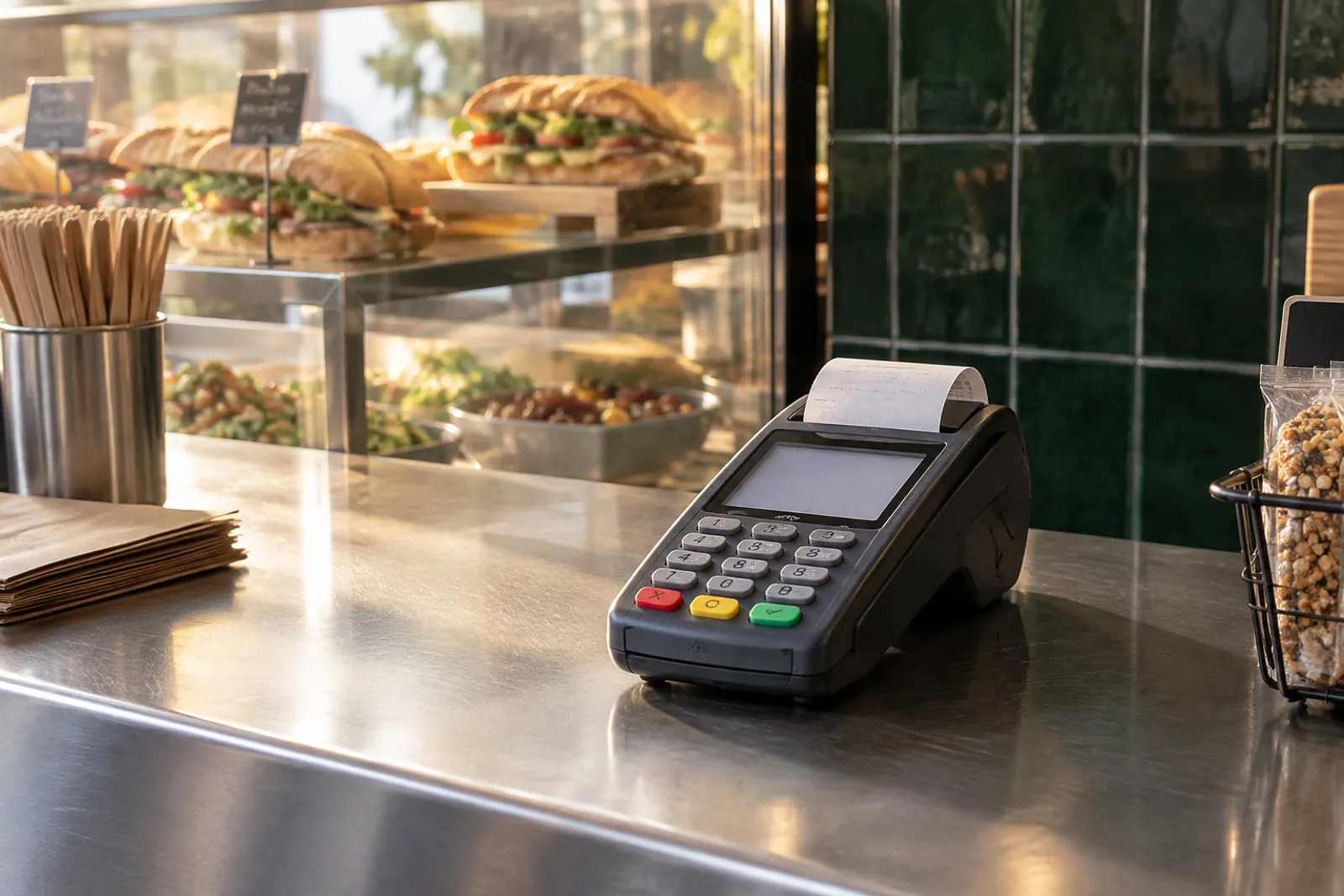 Illustrative countertop terminals: A dedicated payment device for your counter. Explore chip, contactless, connectivity, and receipt options with the processor you choose.