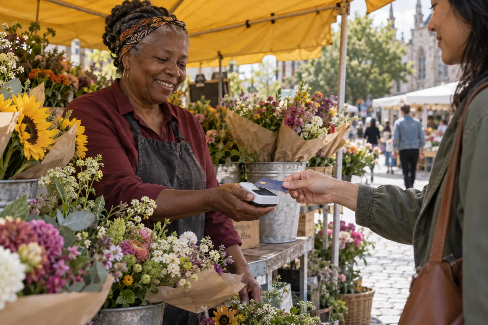 Illustrative mobile payment devices: Take payments where you do business. We can review portable devices and mobile-reader options alongside your phone, connectivity, and processing needs.